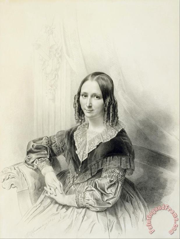 Portrait of Suzanne Herckenrath painting - Henricus Wilhelmus Couwenberg Portrait of Suzanne Herckenrath Art Print