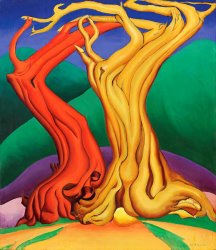 Henrietta M. Shore Untitled (cypress Trees, Point Lobos)