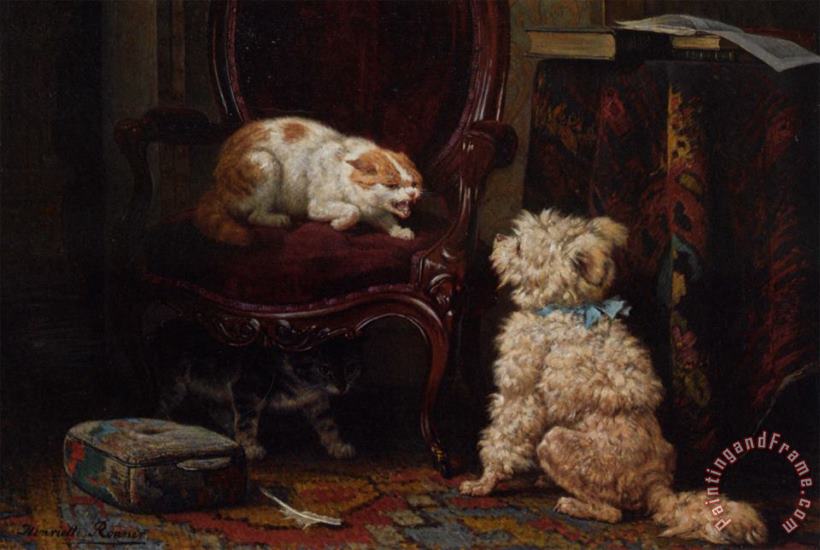 The Uninvited Guest painting - Henriette Ronner-Knip The Uninvited Guest Art Print