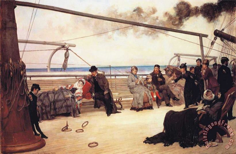 Henry Bacon On Shipboard Art Painting