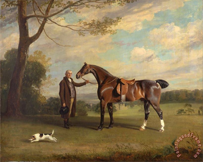 Henry Bernard Chalon The Earl of Shrewsbury's Groom Holding a Hunter Art Painting