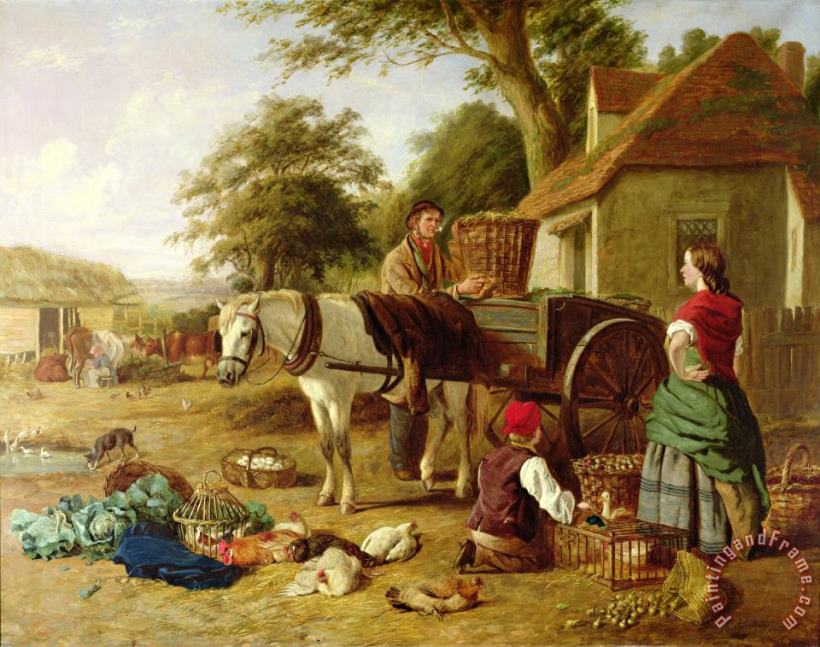 The Market Cart painting - Henry Charles Bryant The Market Cart Art Print