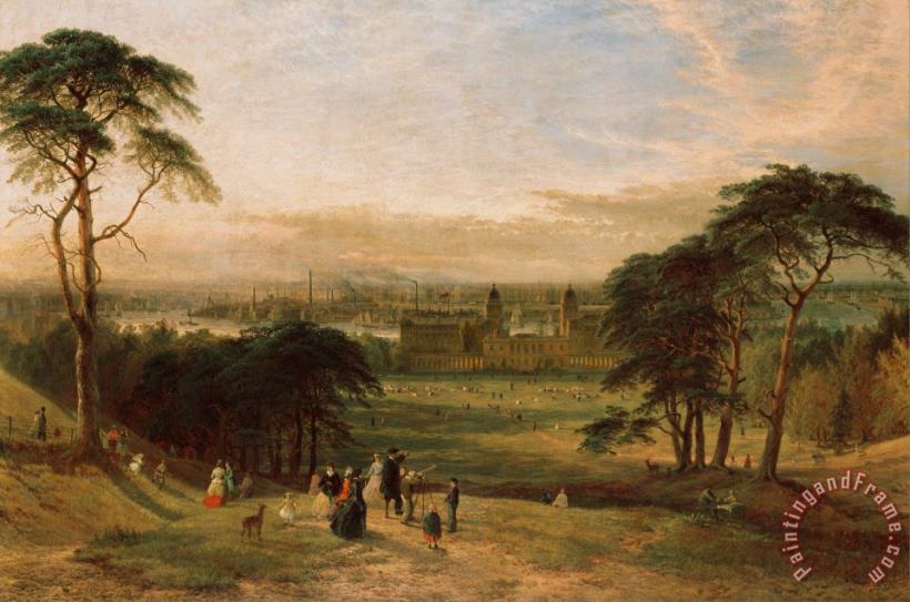 Henry Dawson London From Greenwich Hill Art Painting
