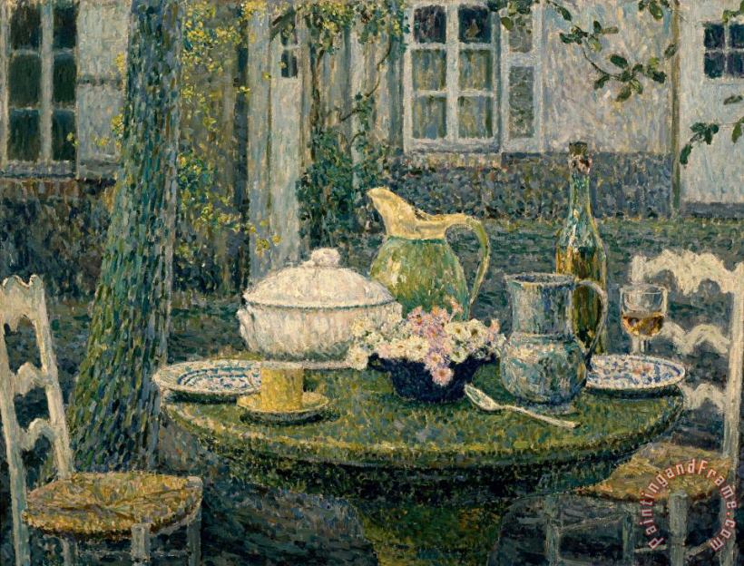 Henry Eugene Le Sidaner Table Laden For Spring Art Painting