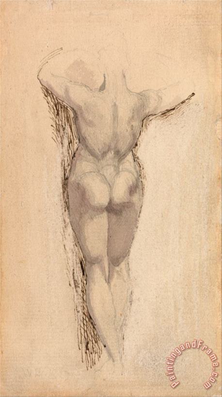 Study of a Back of a Female Nude, Standing painting - Henry Fuseli Study of a Back of a Female Nude, Standing Art Print