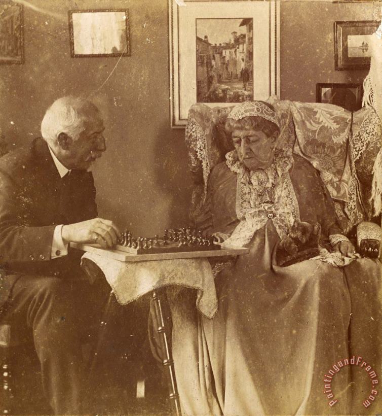 (hardinge Hay Cameron And Lady Dalrymple Playing Chess) painting - Henry Herschel Hay Cameron (hardinge Hay Cameron And Lady Dalrymple Playing Chess) Art Print