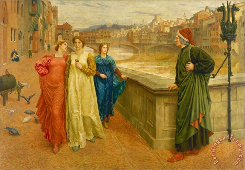 Dante And Beatrice painting - Henry Holiday Dante And Beatrice Art Print