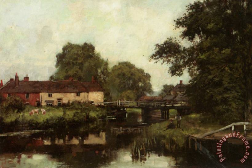 Woolhampton on The Kennet painting - Henry John Yeend King Woolhampton on The Kennet Art Print