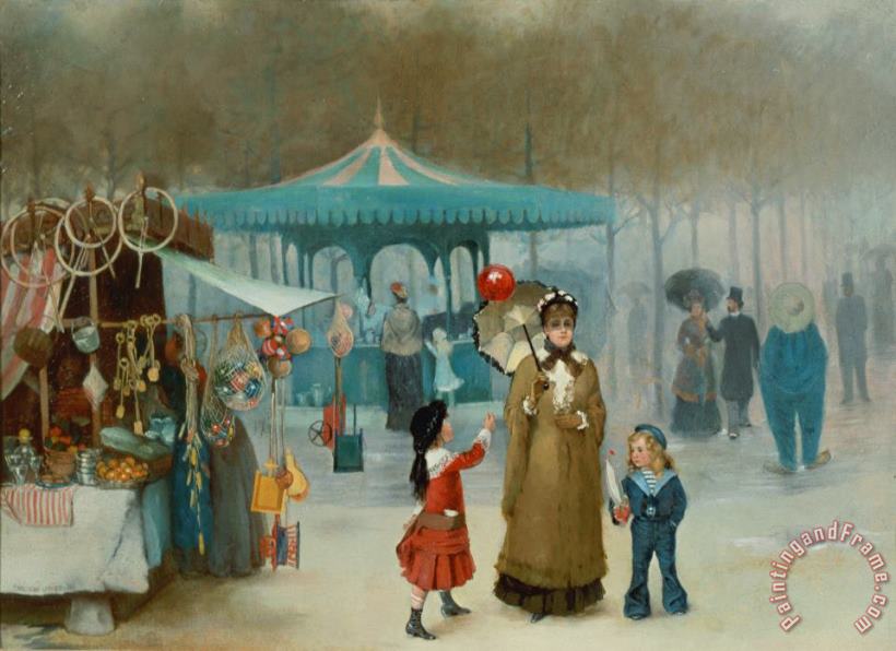 The Fairground painting - Henry Jones Thaddeus The Fairground Art Print