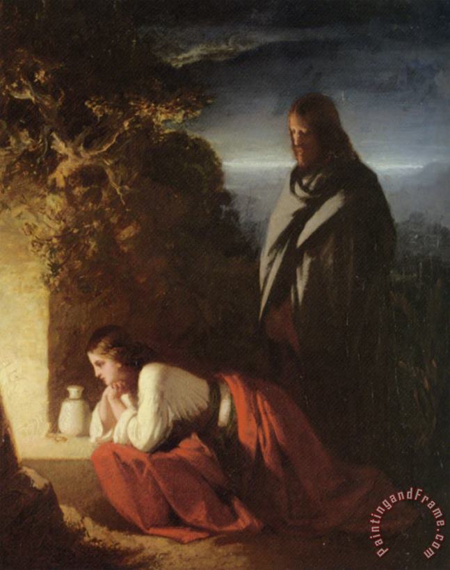 Henry Lejeune Mary Magdalen at The Sepulchre Art Painting