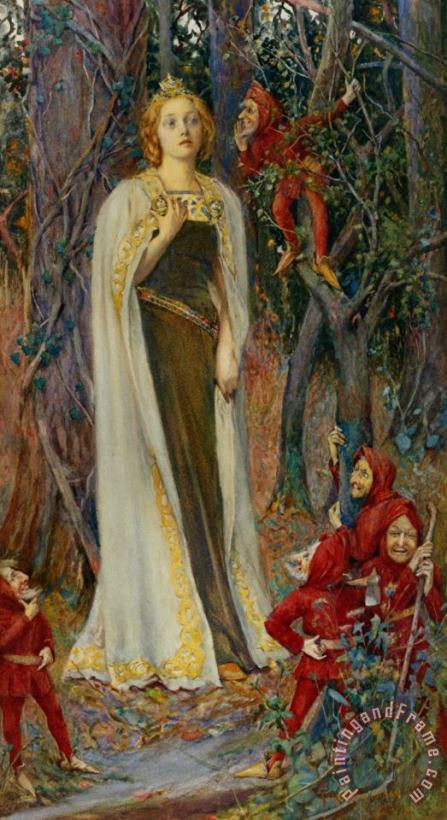Snow White painting - Henry Meynell Rheam Snow White Art Print