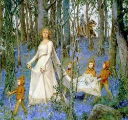 Henry Meynell Rheam - The Fairy Wood painting