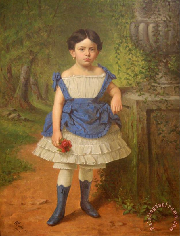Elizabeth Moerlein Portrait, 1869 painting - Henry Mosler Elizabeth Moerlein Portrait, 1869 Art Print