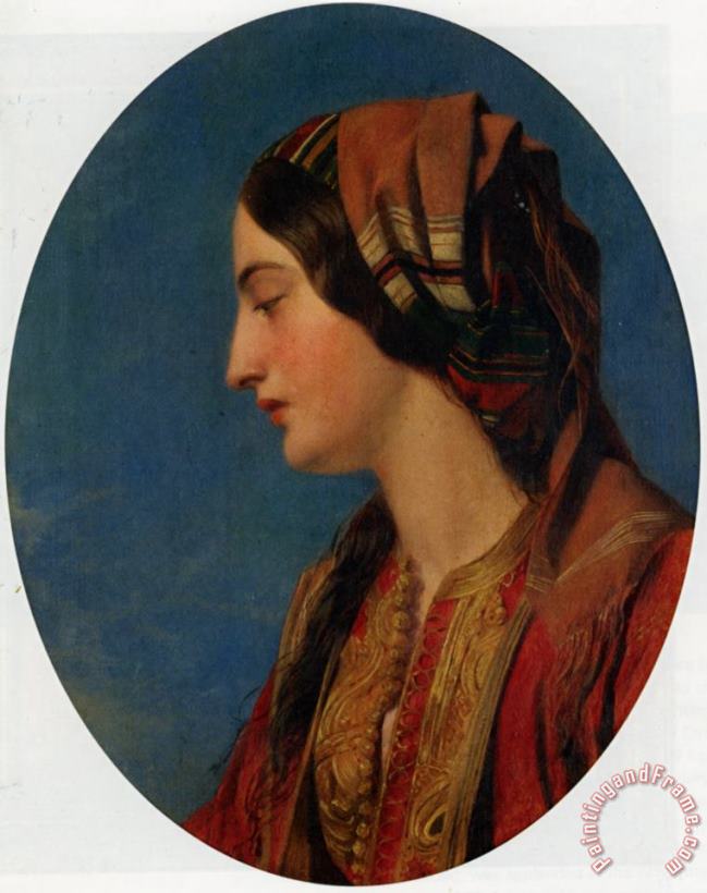 Head of an Eastern Beauty painting - Henry Nelson O'neil Head of an Eastern Beauty Art Print