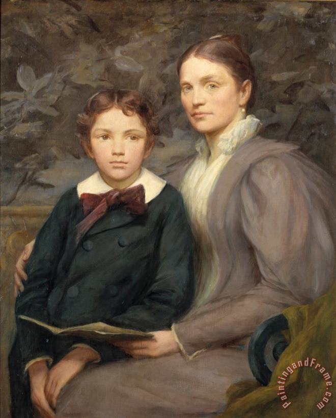 Henry O. Walker Mrs. William T. Evans And Her Son Art Print