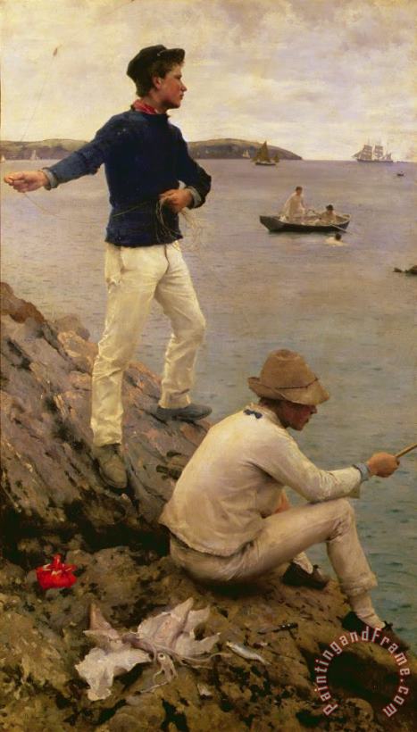 Henry Scott Tuke Fisher Boys Falmouth Art Print