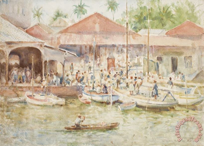 Henry Scott Tuke  The Market Belize British Honduras Art Print