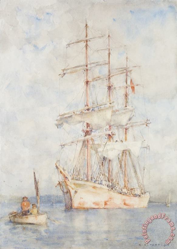 Henry Scott Tuke The White Ship Art Painting