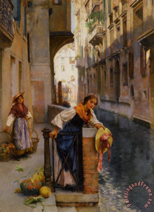 Fruit Sellers From The Islands Venice painting - Henry Woods Fruit Sellers From The Islands Venice Art Print