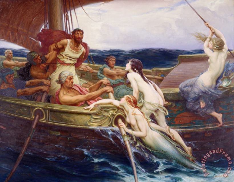 Herbert James Draper Ulysses and the Sirens Art Print