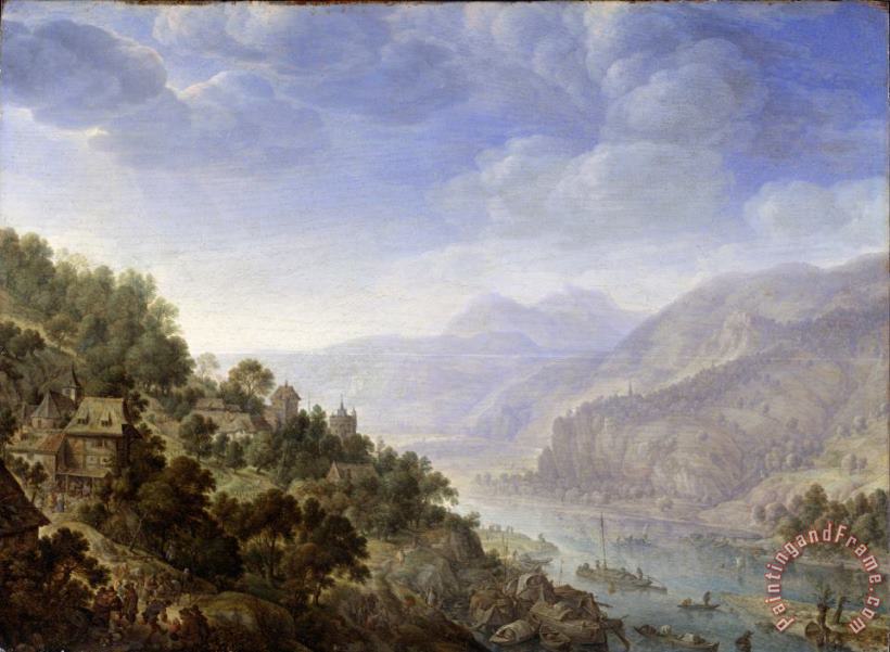 Herman Saftleven View on The Rhine Art Painting