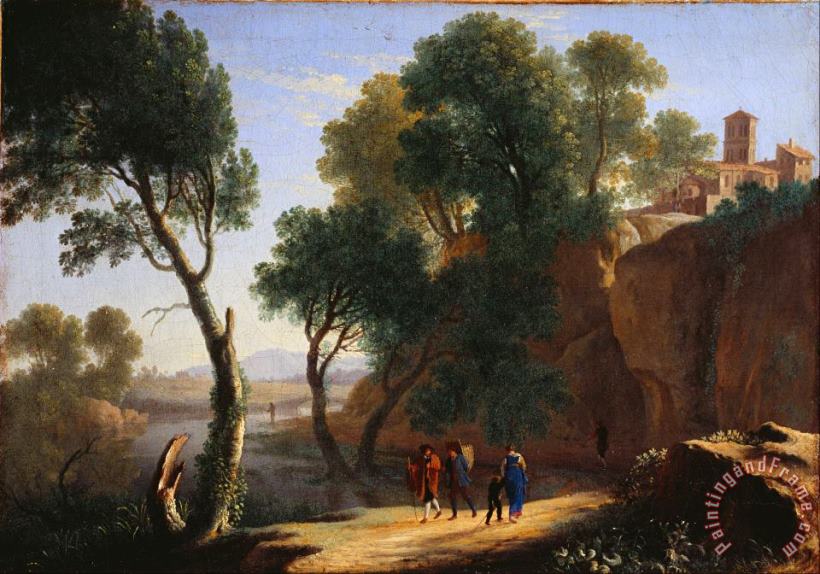 Herman Van Swanevelt An Italian Landscape Art Painting