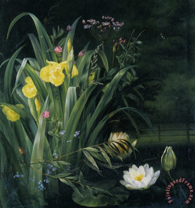 Hermania Sigvardine Neergaard Lily Pond Art Painting