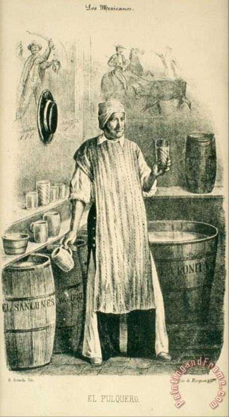 The Pulque Seller painting - Hesiquio Iriarte The Pulque Seller Art Print