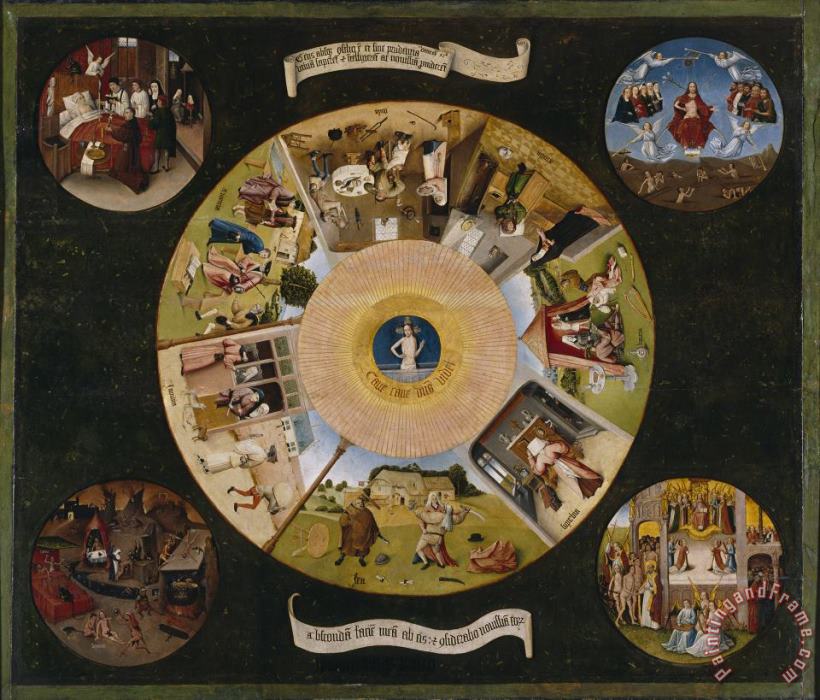The Seven Deadly Sins painting - Hieronymus Bosch The Seven Deadly Sins Art Print