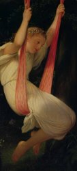 Hippolyte Delaroche Young Girl On A Swing