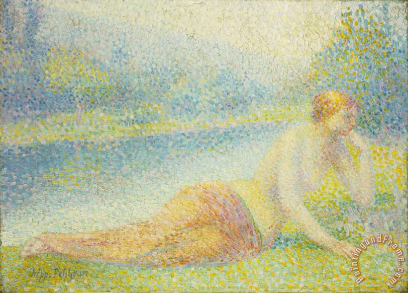 Reclining Nude painting - Hippolyte Petitjean Reclining Nude Art Print