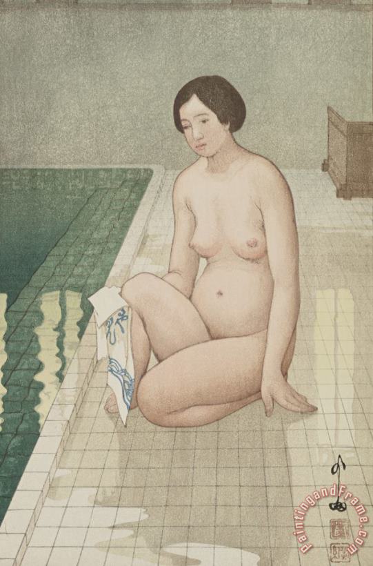 Hiroshi Yoshida Atami Hot Spring (atami No Onsen) Art Painting