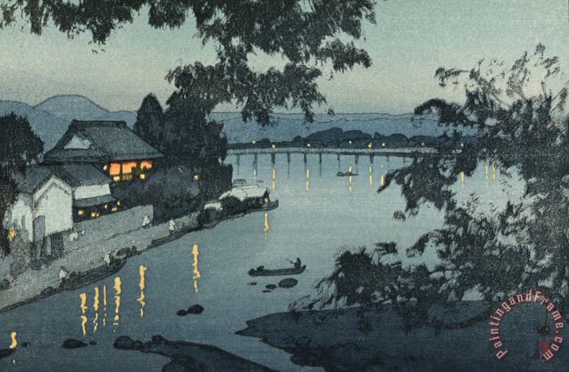 Hiroshi Yoshida Chikugo River, Evening (chikugogawa No Yube) Art Painting