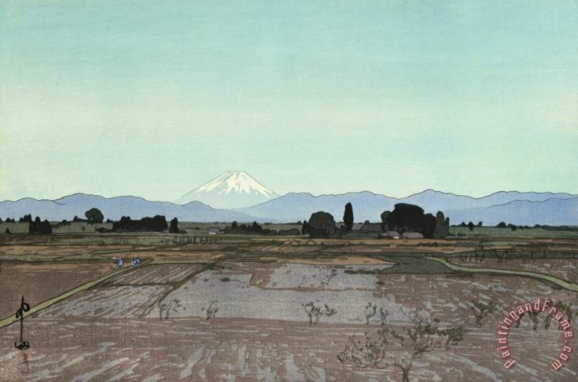 Hiroshi Yoshida Fuji Mountain From Musashino (musashino), From The Series Ten Views of Fuji (fuji Jikkei) Art Print
