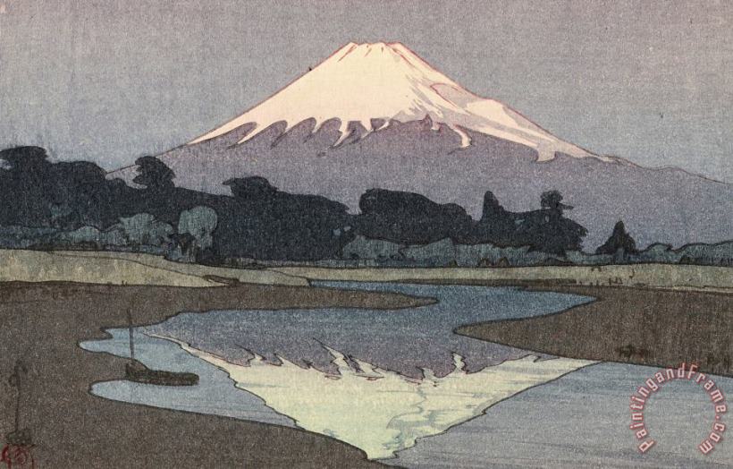 Fuji Mountain From Suzu River, Evening (fujisan, Yu) painting - Hiroshi Yoshida Fuji Mountain From Suzu River, Evening (fujisan, Yu) Art Print