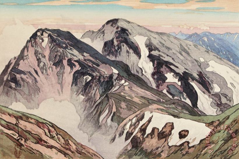 Hiroshi Yoshida Hakuba Mountain (hakuba San), From The Series Japanese Alps, One of Twelve Subjects (nihon Arupusu Ju Ni Dai No Uchi) Art Print