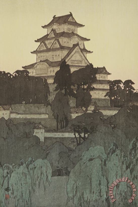 Himeji Castle, Evening (himeji Jo Yu) painting - Hiroshi Yoshida Himeji Castle, Evening (himeji Jo Yu) Art Print