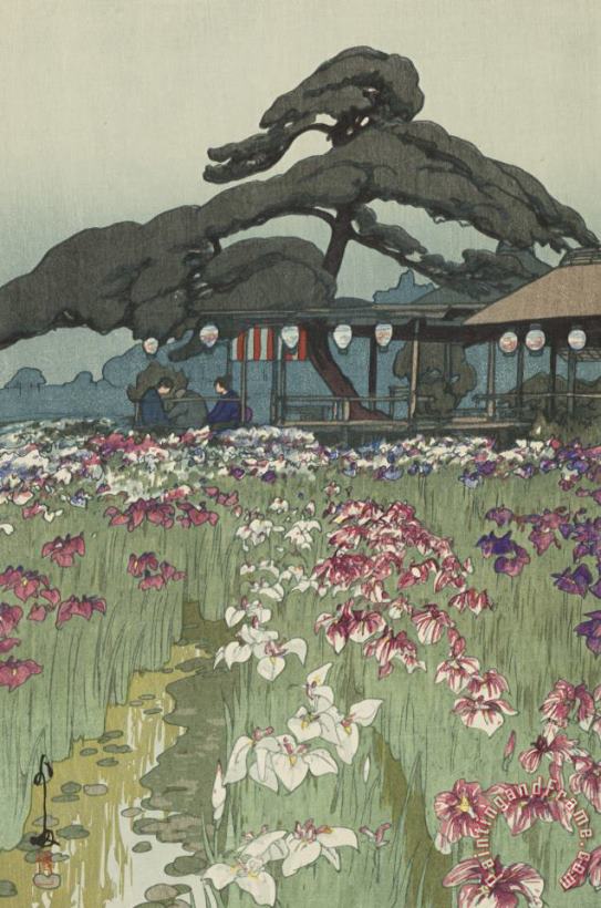 Hiroshi Yoshida Iris Garden in Horikiri (horikiri No Shobu), From The Series Twelve Views of Tokyo (tokyo Ju Ni Dai) Art Painting