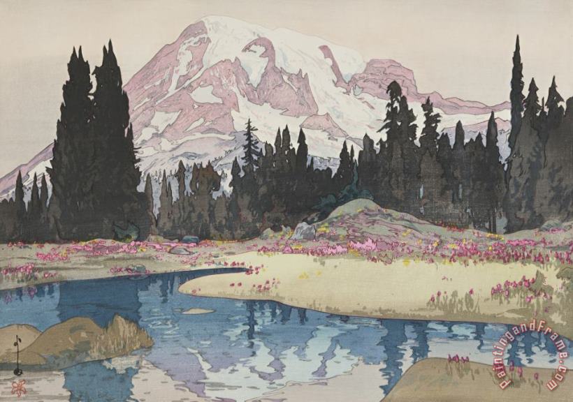 Hiroshi Yoshida Mount Rainier (reniya Yama), From The American Series Art Painting