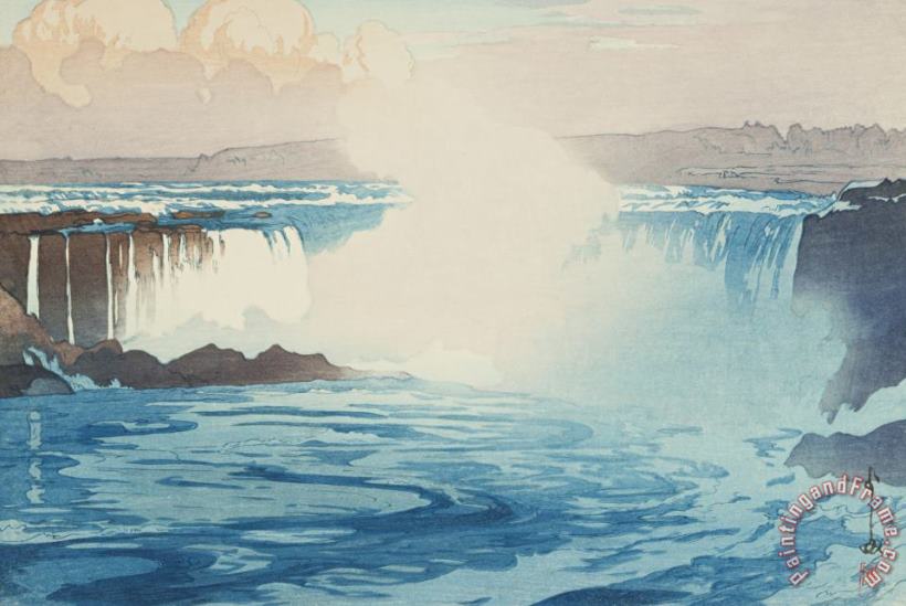 Niagara Falls painting - Hiroshi Yoshida Niagara Falls Art Print
