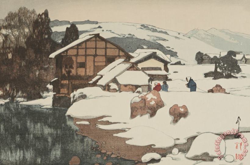 Hiroshi Yoshida Snow in Kashiwabara (kashiwabara No Yuki) Art Painting