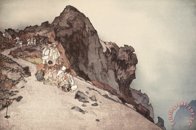 Hiroshi Yoshida Summit of Fuji Mountain (sancho, Tsurugiga Mine), From The Series Ten Views of Fuji (fuji Jikkei) Art Print
