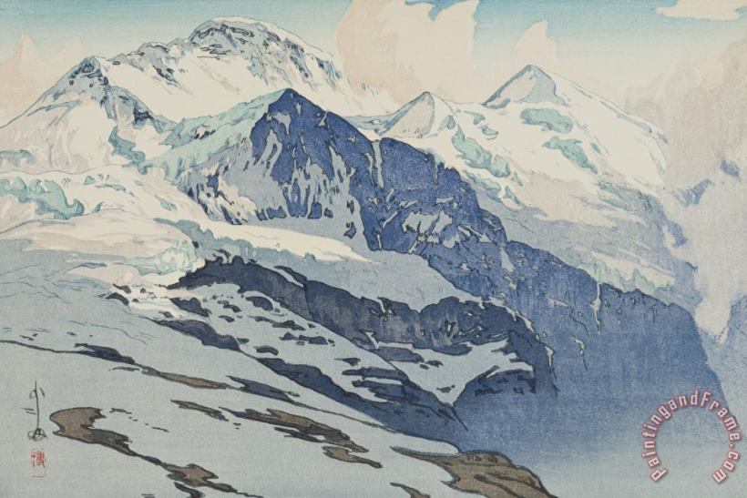 Hiroshi Yoshida The Jungfrau (yungufurau Yama), From The European Series Art Print