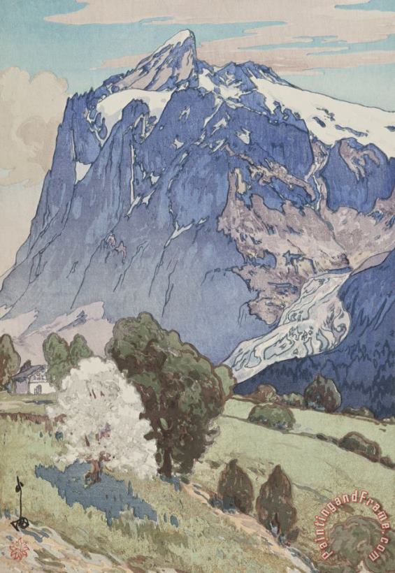 Hiroshi Yoshida The Wetterhorn (wuetehorun), From The European Series Art Print