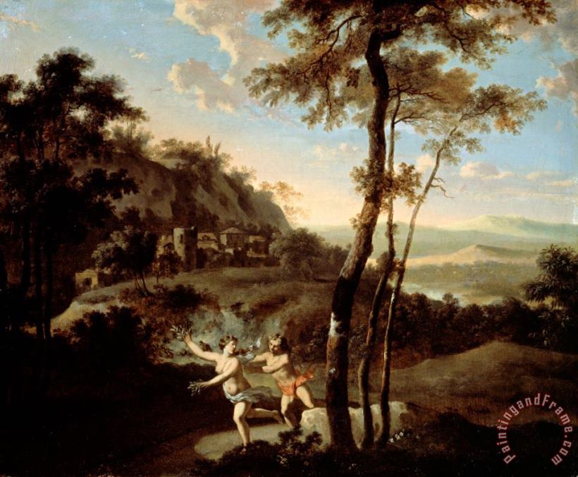 Hoet, Gerard Apollo And Daphne Art Painting