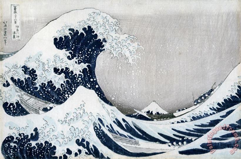 The Great Wave of Kanagawa painting - Hokusai The Great Wave of Kanagawa Art Print