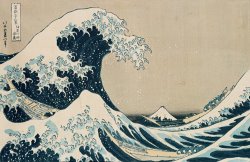 Hokusai - The Great Wave of Kanagawa painting