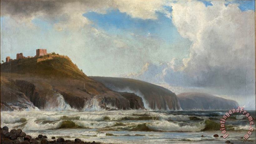 The Coast South of Hammershus painting - Holger Drachmann The Coast South of Hammershus Art Print