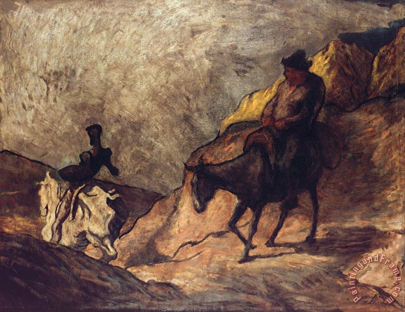 Don Quichotte Et Sancho Pansa painting - Honore Daumier Don Quichotte Et Sancho Pansa Art Print