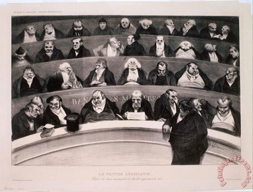 Le Ventre Legislatif painting - Honore Daumier Le Ventre Legislatif Art Print